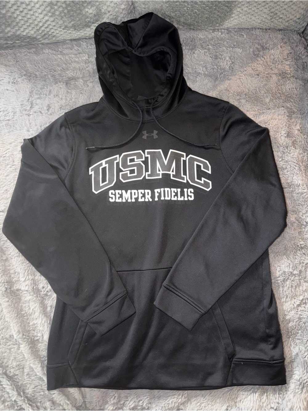 Under Armour Black USMC "Semper Fidelis" Performance Hoodie
